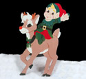 Elf Riding Reindeer  Woodcraft Pattern