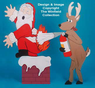 Product Image of Flaming Santa Woodcraft Pattern