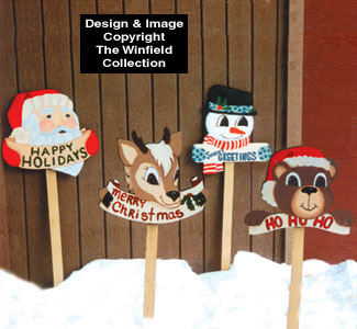 4 Christmas Signs Woodcraft Pattern 