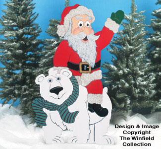Product Image of Santa Riding Polar Bear Woodcraft Pattern