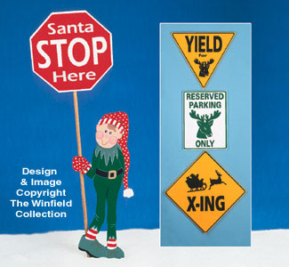 Product Image of Holiday Traffic Signs Wood Pattern