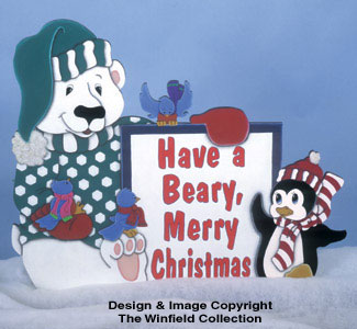 Product Image of Polar Bear Sign Woodcrafting Pattern