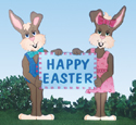 Mr & Mrs Easter Bunny Sign Pattern