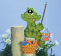 Frog Fly Fisher Woodcrafting Pattern