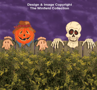 Product Image of Scarecrow/Skull Fence Peeker Wood Pattern