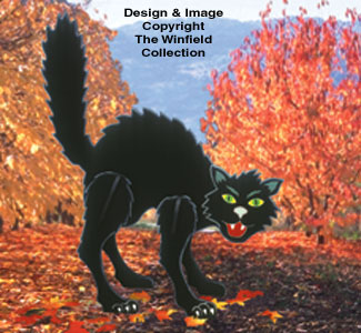 Product Image of Huge Halloween Cat Woodcraft Pattern 