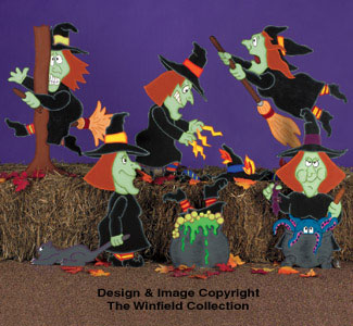 Wacky Witches Woodcraft Pattern 
