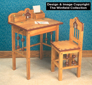Product Image of Flip - Top Desk & Chair Wood Plan