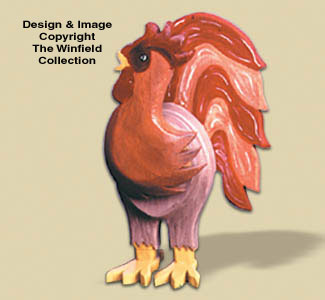 Product Image of Layered Rooster Woodcraft Pattern
