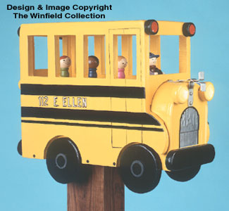 Product Image of School Bus Mailbox Woodcraft Pattern