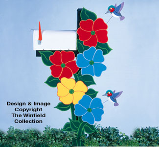 Product Image of Mailbox Post Cover #3 Woodcraft Pattern