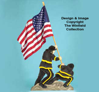 Product Image of Fireman Flag Holder Woodcraft Pattern