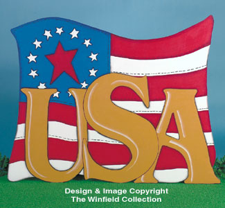 Product Image of USA Flag Woodcrafting Project Pattern