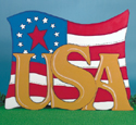 USA Flag Woodcrafting Project Pattern