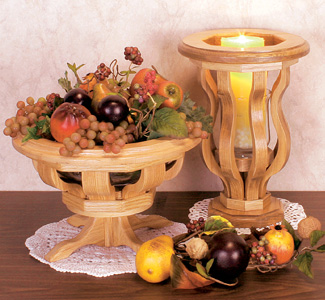 Product Image of Wooden Ribbed Bowl & Vase Scroll Saw Pattern  