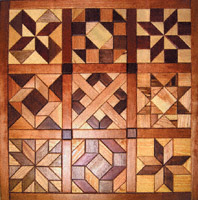 Geo Shape Wood Quilt Design