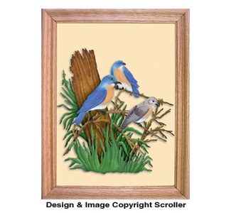 Product Image of Bluebird Family Scroll Saw Art Pattern 