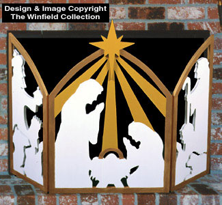 Nativity Fireplace Screen Woodcraft Pattern