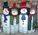 Folding Snowmen Woodcraft Pattern