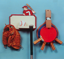Sports Equipment Hangers Woodcraft Pattern