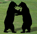 Wrestling Bears Shadow Woodcraft Pattern