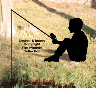 Product Image of Fishing Kid Shadow Woodcrafting Pattern
