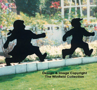 Product Image of Running Kids Shadow Woodcraft Pattern 