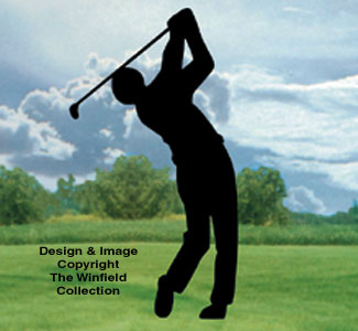 Golfer Shadow Woodcrafting Pattern