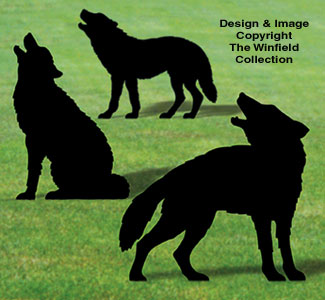 Life-Size Wolf Shadows Wood Pattern
