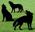 Life-Size Wolf Shadows Wood Pattern
