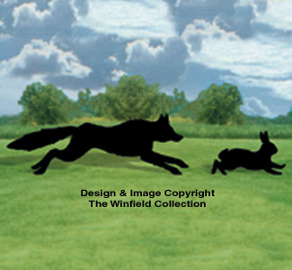 Product Image of Life-Size Fox Hunt Shadow Wood Pattern 