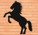 Rearing Horse Shadow Woodcraft Pattern