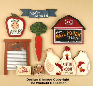 Product Image of 13 Country Signs  Woodcraft Pattern
