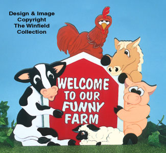Funny Farm Welcome Sign Pattern 