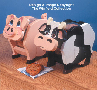Cow & Pig Treat Jars Pattern