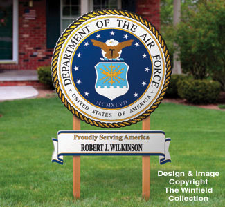 Air Force Yard Sign Woodcrafting Pattern