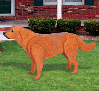 Product Image of 3D Life-Size Golden Retriever Wood Pattern