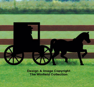 Product Image of Large Amish Buggy Shadow Wood Pattern