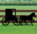 Large Amish Buggy Shadow Wood Pattern