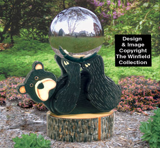 Product Image of Bear Gazing Ball Holder Wood Project