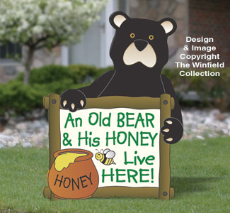 Product Image of Old Bear Yard Sign Woodcraft Project Plan