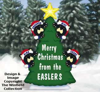 Personalized Christmas Tree Wood Pattern