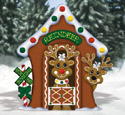 Gingerbread Reindeer Stable Wood Pattern
