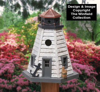 Product Image of Rustic Lighthouse Birdhouse Wood Pattern 