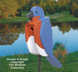 Product Image of Bluebird-Shaped Birdhouse Wood Plan 