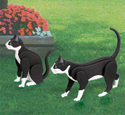 3D Life-Size Tuxedo Cats Woodcrafting Pattern 