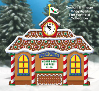 Product Image of Gingerbread Train Station Woodcrafting Pattern 