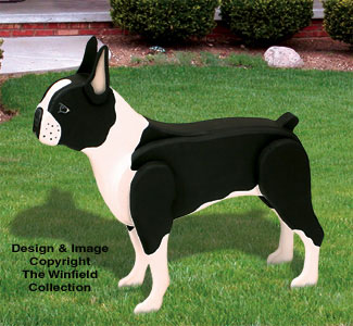 Product Image of 3D Life-Size Boston Terrier Woodcraft Pattern