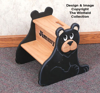 Product Image of Black Bear Step Stool Wood Pattern 