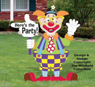 Clown Party Sign Woodcraft Pattern
